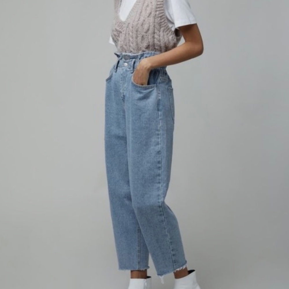 Oak + fort paper bag jeans size S